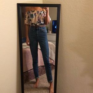 off the shoulder cropped blouse